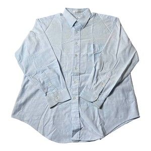 Sears Roebuck Vintage Single Needle Blue Long Sleeve Dress Shirt Mens Size 17.5